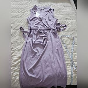 Elegant Purple Wrap Dress
